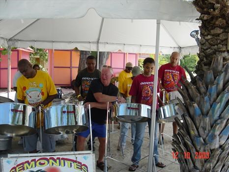 antigua 2003 Playing in the steel band