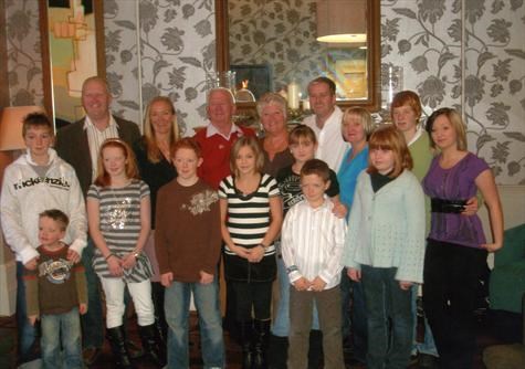 John, Anne, our 4 children and 10 grandchildren on 28 Decemebr 2007