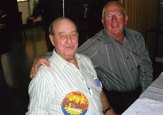 4 November 2007 on Fred's 90th birthday with John