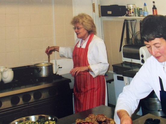 Edna in kitchen at Letton Hall Christmas 2007