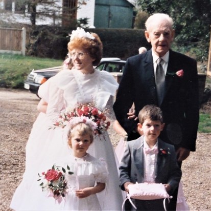 Edna with Uncle Eddie, who gave her away on her wedding day.