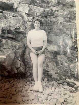 Mum on the beach