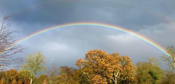 A rainbow appeared above us as we said goodbye to our beloved Mum!