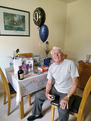 Dad celebrating his 80th birthday