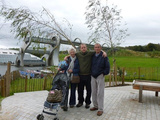 A family day out at the Falkirk Wheel