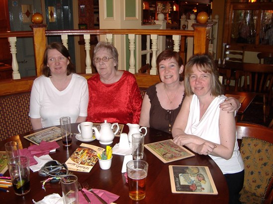 Mum with her daughters Tina, Tracey & Debbie 2006