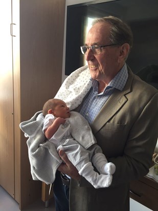 Bill came to Chelsea & Westminster to meet Tom the day after he was born (October 2016)