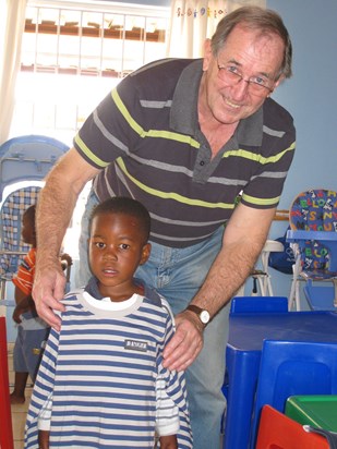Bill at Morning Star Children's Centre, Welkom, South Africa -  in January 2010.