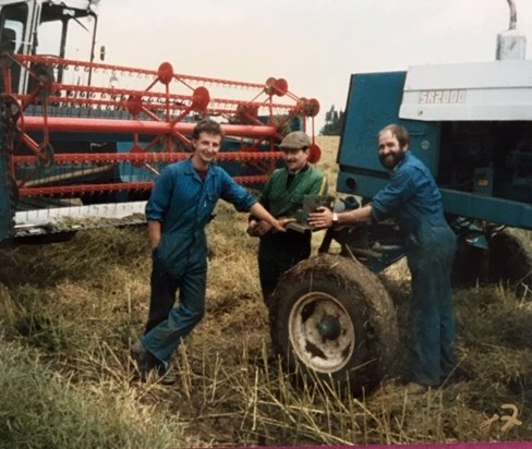 Tom Bradfield Paul Jolland & Errol harvesting rape