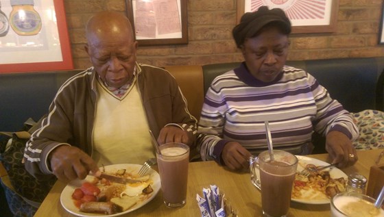 Dad and mum - having breakfast (Coventry)