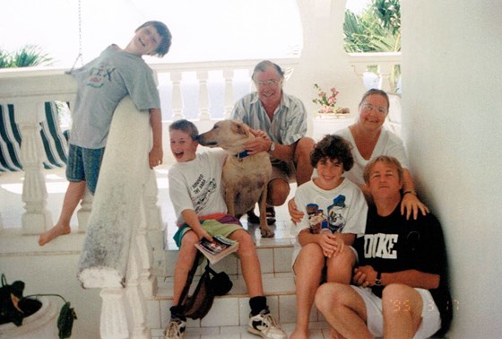 1995 03 with Lockie, Joe, Vanessa, Adam & Michael