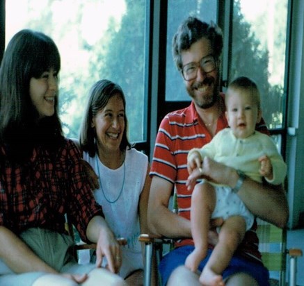 1985, Madison, CT, USA, with Mary Fleming, Celina Harman  & baby Michael