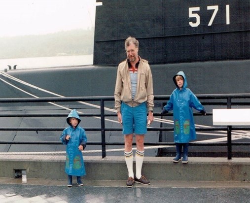 1989, Summer,, USS Nautilus, New London, CT, USA, with Michael &  David