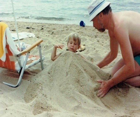 1989, Summer, Madison CT, USA, with David