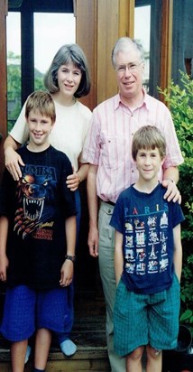 1996, Summer, Ancaster, Ontario,  Canada, with Mary Fleming, Michael & David