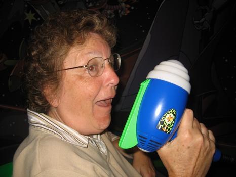 Oh No! G'ma with a ray gun!