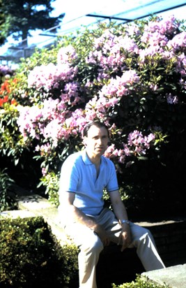 Dennis and rhododendrons 1975