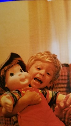 Sean and his My Buddy doll