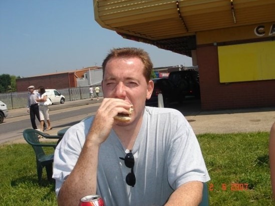 Lunchtime on Canvey, which was a regular weekend summer pursuit for our little gang.