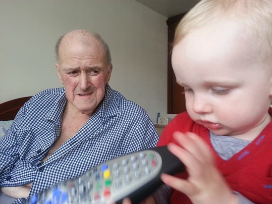 Look GrandDad I can change the channel