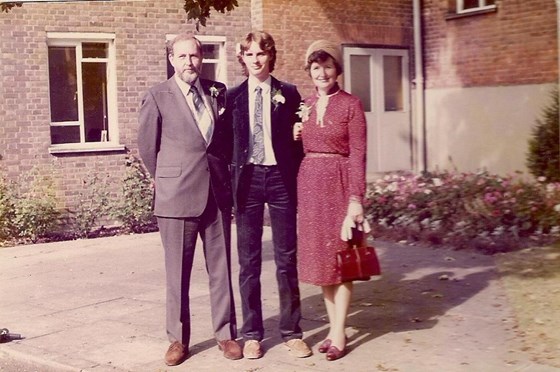 Duncan with Mum & Dad at his wedding