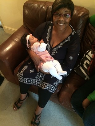 Meeting the newest Grandchild Lexi, a proud Nana