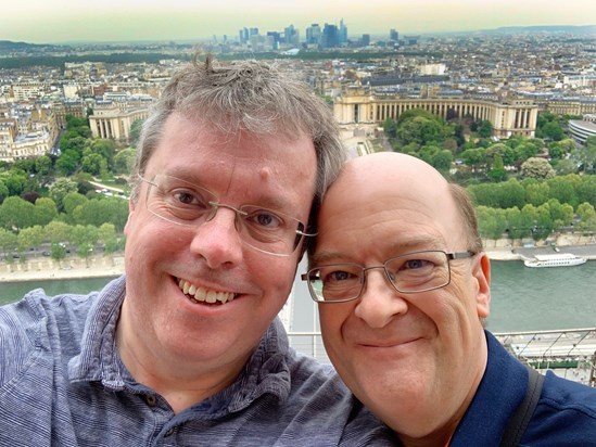 Celebrating Steve's 54th Birthday on the Eiffel Tower.  April 23rd 2019.