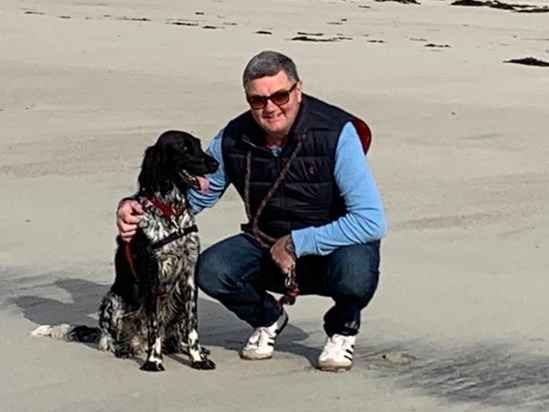 Dad with Molly on the Isle of Mull