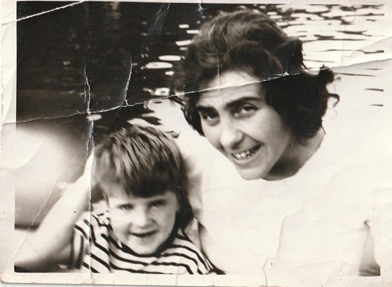 Earliest picture of Jon, with mum