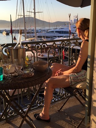 Sun setting on St. Tropez port, July 2016