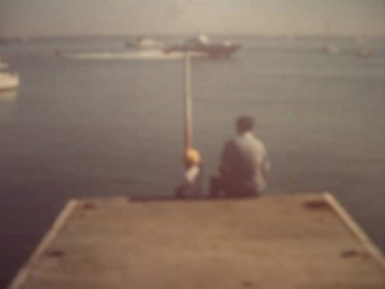 Summer of 1993 Cowes sea front, Thomas and Bamps enjoying the view