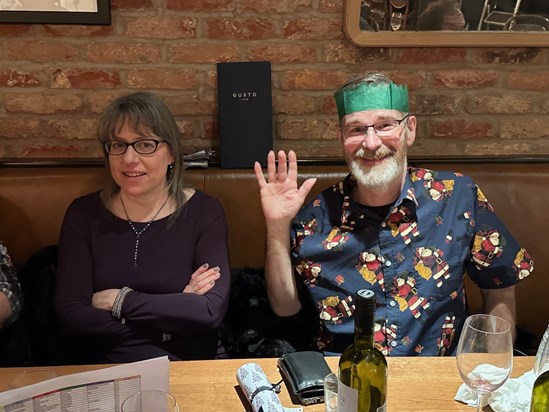 I took this photo at our Christmas meal December 2023 not long after he told me he wouldn't see another Christmas and he still posed and smiled for the photo. What courage! We will miss that smile, RIP, you will be missed.