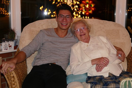 Justin with grandma