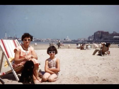 Nan and Mum at the beach