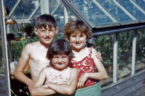 Mum with her brother Ray and sister Angela