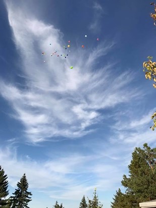 Sending balloons to heaven for you??