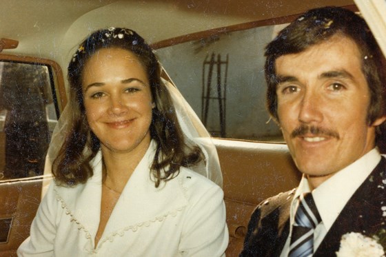 Jim and Helene on their wedding day
