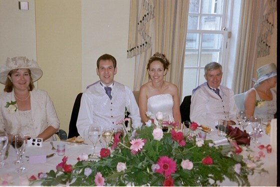 Enjoying Kate and Steve's wedding reception