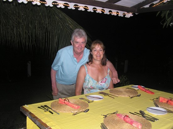 Jim and Helene on holiday in the Caribbean