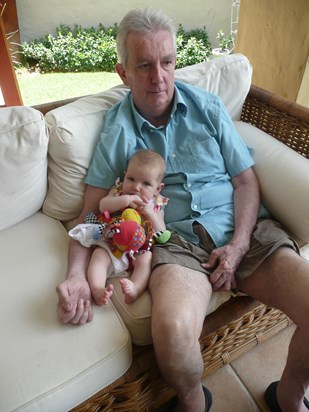 With baby Evie in South Africa