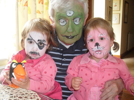 Jimmy the alien with Chloe the pirate and Lila the pink kitty