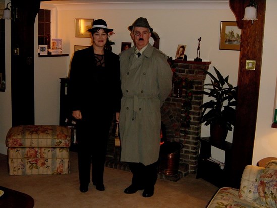 Jim, aka Herr Flick, & Helene at a Millennium party