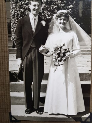 Donald and Neville on their wedding day 1957