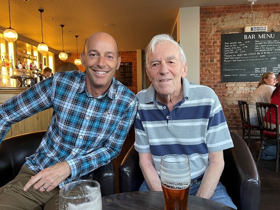 79th birthday beer in The Fludyers at Felixstowe