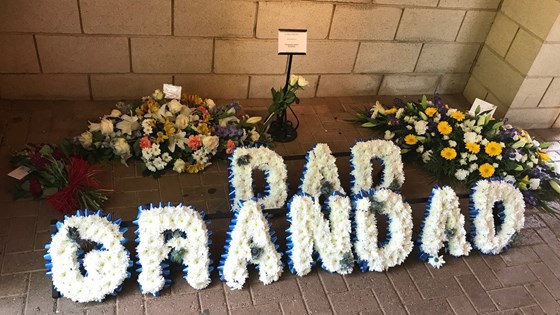 Floral tributes for Christopher Goodchild