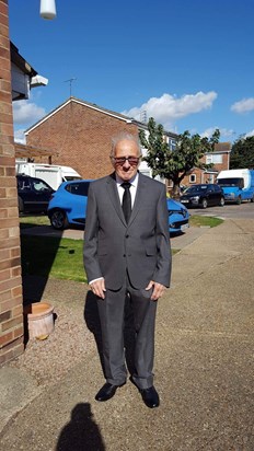 Dad, suited and booted.