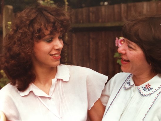 Ania age 18 and mum at home in South London