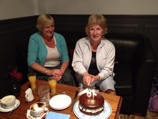 Margaret's 70th birthday with her tennis friends