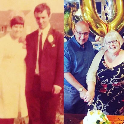 Fifty years between these two photos 😘 and my mum said it wouldn’t last a year 🙈😘