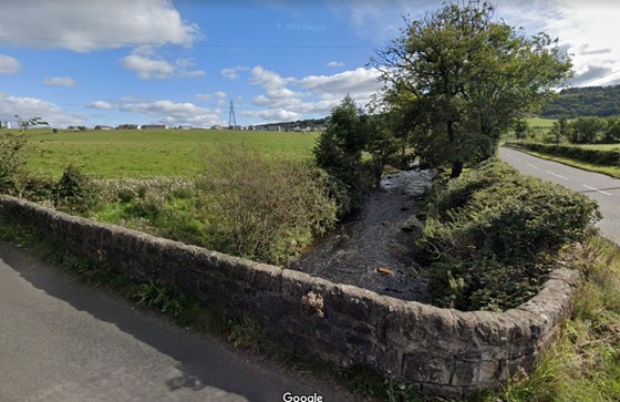 The Brandy Burn (Old Patrick Water) where Drew used to fish.